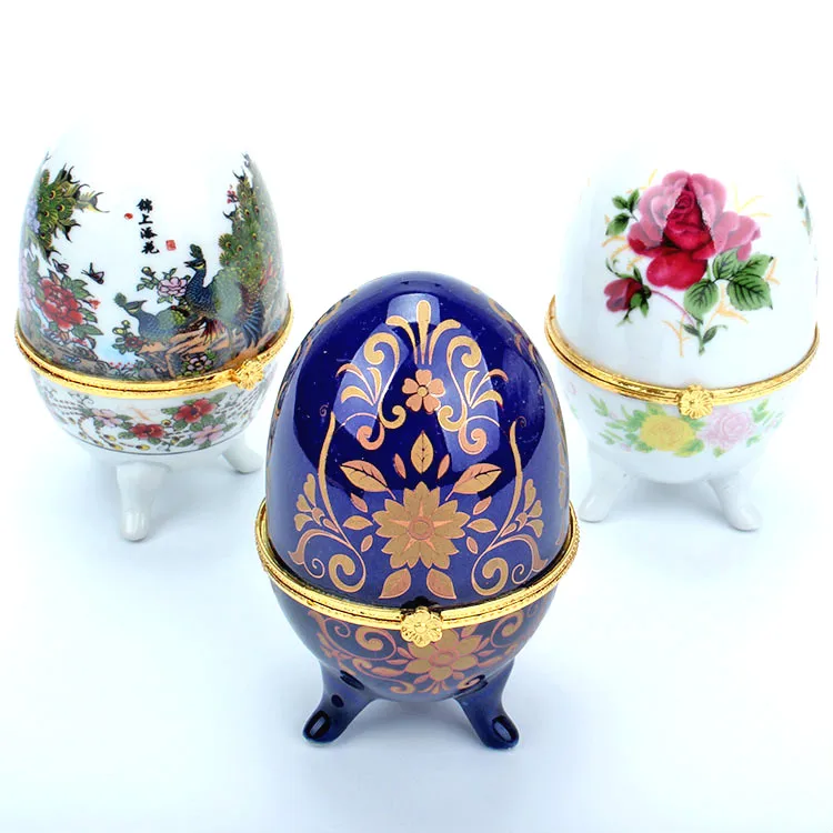 Top Trends: Qingmos Multicolor China Ceramics 70*100mm Egg Multi Purpose Box For Jewelry Displays With Jewelry Box Gift Porcelain Box-box24 Shoppable Styles