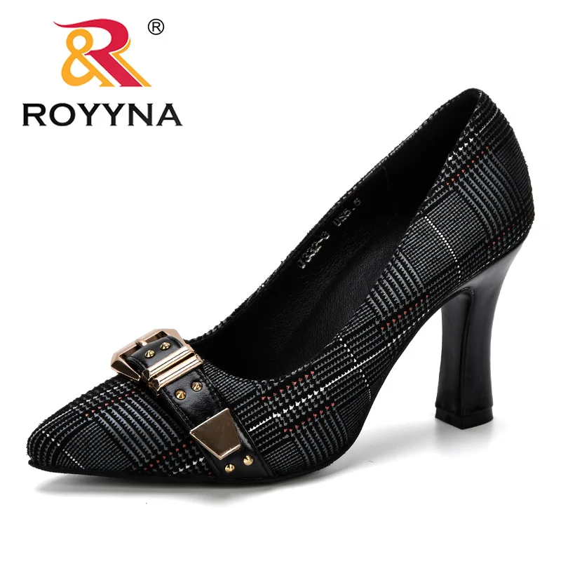 Top Trends: ROYYNA Women Pumps Spring &amp; Autumn Plus Size 34-43 Fashion Elegant Pointed Toe Office Ladies High Heels Woman Trendy Shoes Shoppable Styles