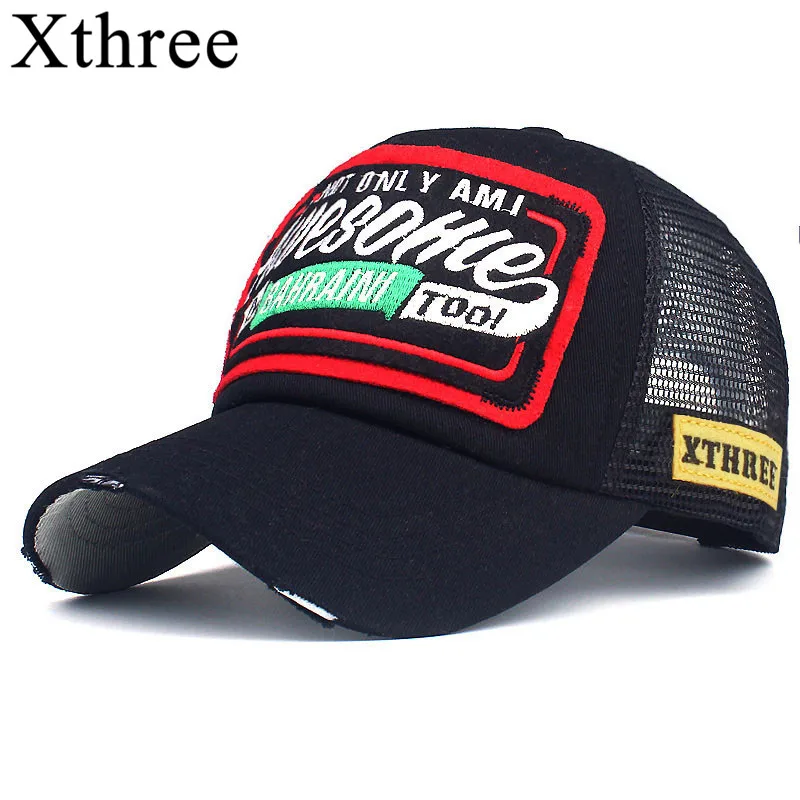 Top Trends: Xthree Summer Baseball Cap Embroidery Mesh Cap Hats For Men Women Snapback Gorras Hombre Hats Casual Hip Hop Caps Dad Casquette Shoppable Styles