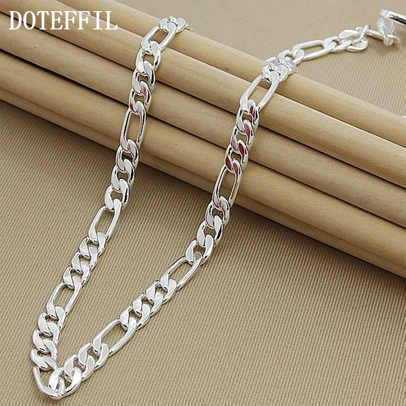 Top Trends: DOTEFFIL 925 Sterling Silver 8mm Chain Sideways Necklace Man Woman Senior Luxury Jewelry Statement Necklace Shoppable Styles - Image 5