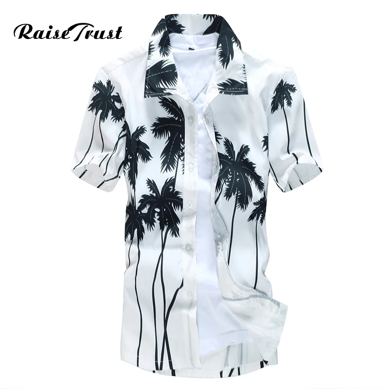 Top Trends: Mens Hawaiian Shirt Male Casual Camisa Masculina Printed Beach Shirts Short Sleeve Brand Clothing Asian Size 5XL Shoppable Styles