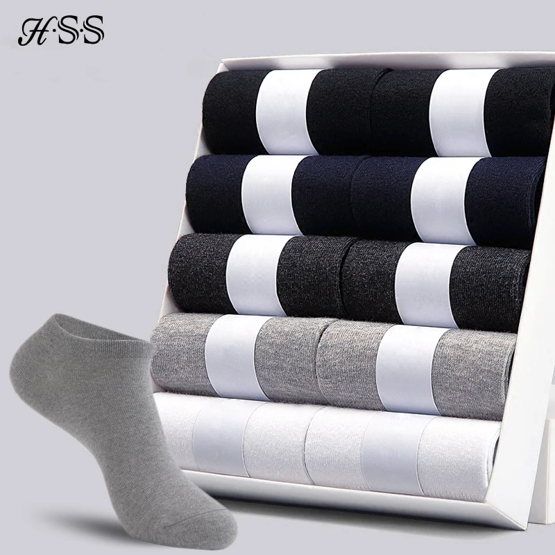 Top Trends: HSS Brand 12Pairs / Lot Men Cotton Socks Summer Thin Breathable Socks High Quality No Show Boat Socks Boy Students Short Sock Shoppable Styles