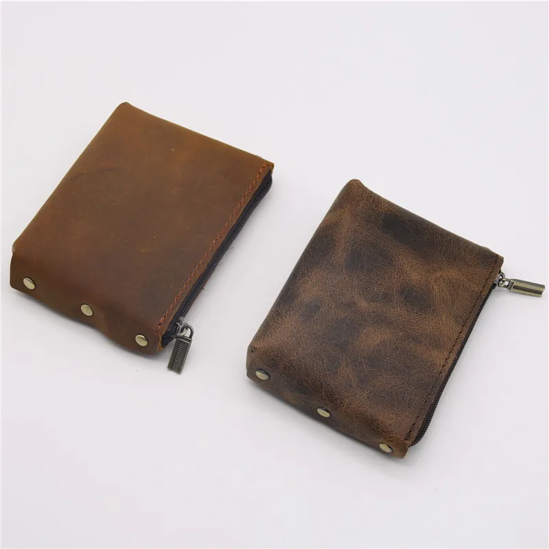 Top Trends: Jioymeo Men Wallet Genuine Leather Coin Purses Women Male Small Change Mini Zipper Money Bag Pocket Wallets Key Holder Handmade Shoppable Styles