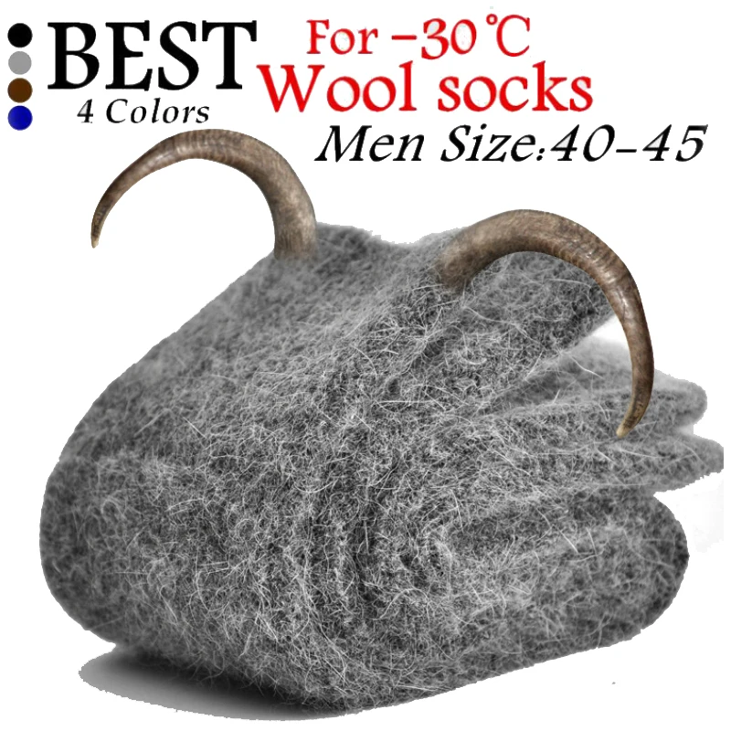 Top Trends: New Super Thick High Quality Merino Wool Socks 3pairs / Lot Classic Business Brand Winter Socks For Men Big Size Shoppable Styles