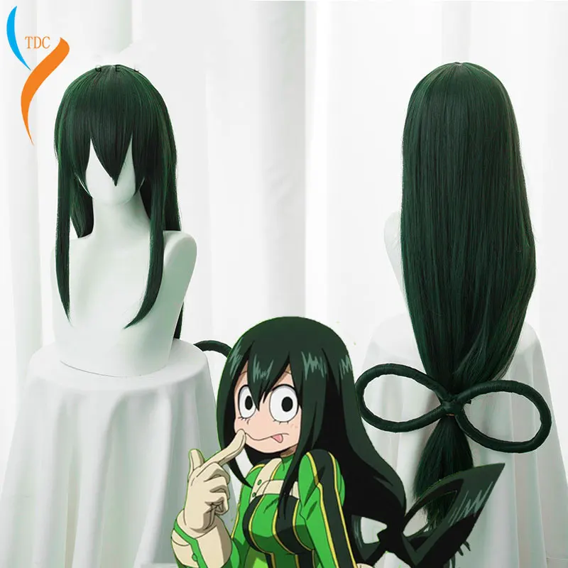 Top Trends: Boku No Hero Academia Tsuyu Asui Cosplay Wig My Hero Academia Women Long Green Synthetic Hair Halloween Party + Wig Cap Shoppable Styles