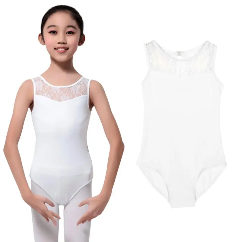 Top Trends: Cotton Lace Black Tank Dance Leotard With Open Back Girls Ballet Dancewear Ladies Costume Bodysuit Lady. Shoppable Styles