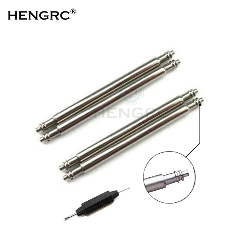 Top Trends: HENGRC Stainless Steel Spring Bar 4pcs Silver Metal Watchband Repair Tool 16-28mm Strap Link Pin Watchmaker Accessories Shoppable Styles