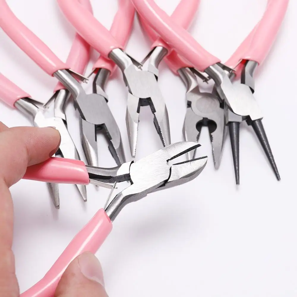 Top Trends: Pink End Cutting Wire Pliers Equipment Multifunctional Hand Tools Jewelry Pliers Fit Beadwork Repair Beading DIY Handmade Making Shoppable Styles - Image 3