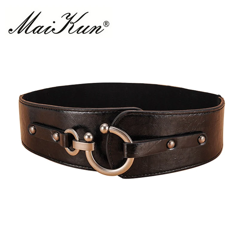 Top Trends: Maikun Wide Belts For Women Vintage Elastic Womens Belt Metal Hook Buckle Shoppable Styles