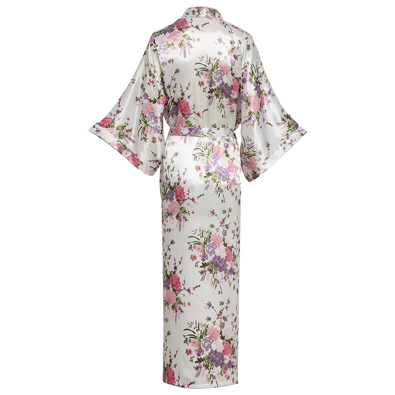 Top Trends: Plus Size Lady Long Robe Print Flower Kimono Bathrobe Casual Sleepwear Home Clothes Rayon Bride Bridesmaid Dressing Gown Shoppable Styles - Image 4