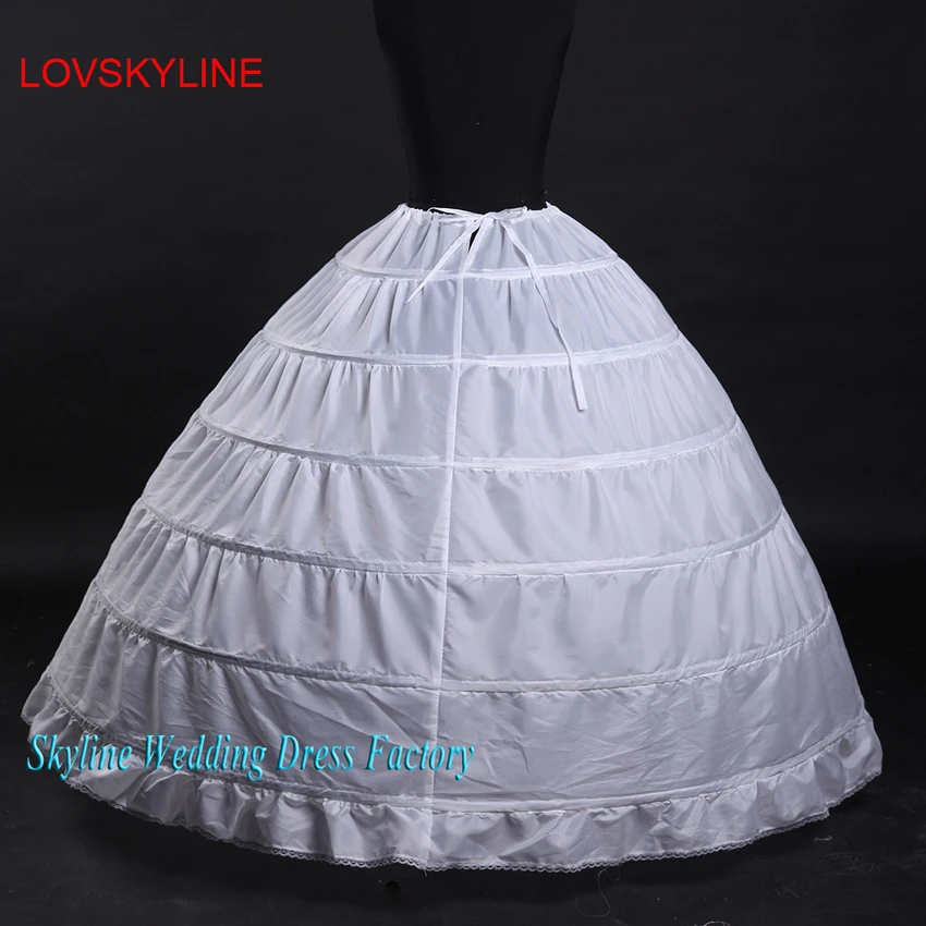 Top Trends: Fast Shipping Hot Sale 6 Hoops Crinoline Underskirt Or Petticoat For Wedding Dress Bridal Gown Plus Size 65cm-110cm Shoppable Styles - Image 2