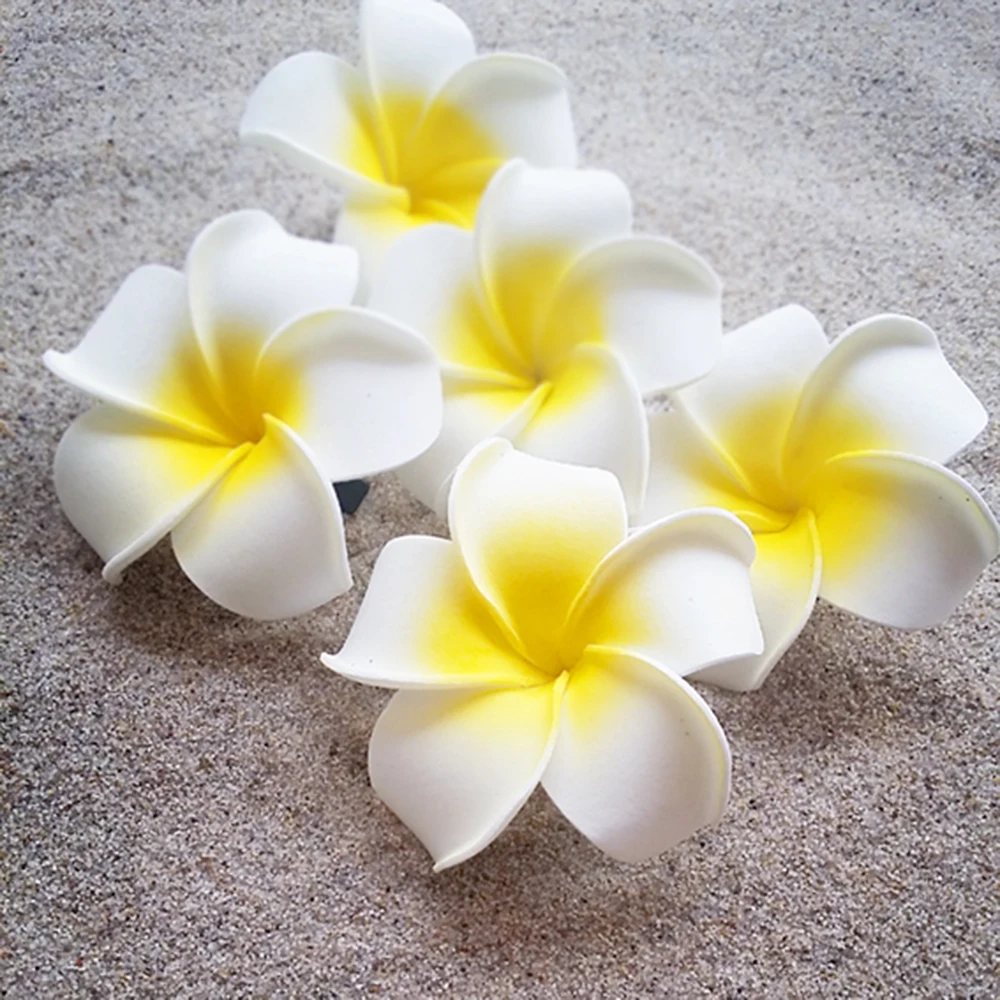 Top Trends: 6Pcs Plumeria Flower Hair Clips For Women Girls Hairpins Egg Flower Barrette Hawaiian Wedding Party Bag Hat Accessories DropShip Shoppable Styles