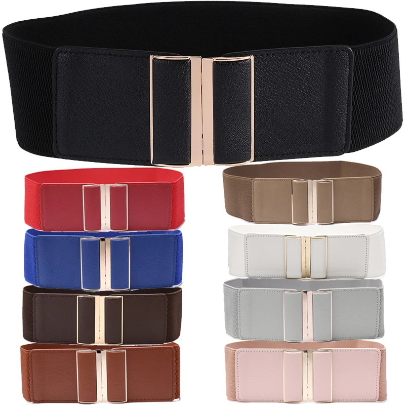 Top Trends: Womens Belt Elastic Stretch Cinch Lady Cummerband Plus Size Girls Waistband Waist Seal 7.5cm Wide Shoppable Styles