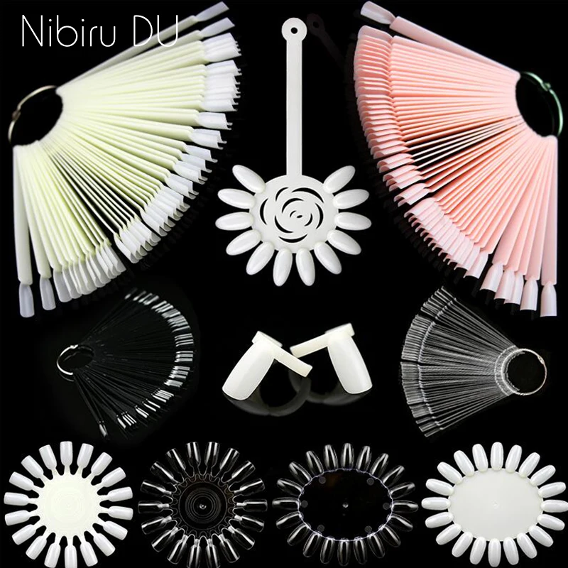 Top Trends: False Nail Tips Color Card Practice Display Showing Shelf Tools Buckle Ring Manicure DIY Nail Display Nail Art Practice Tool Shoppable Styles