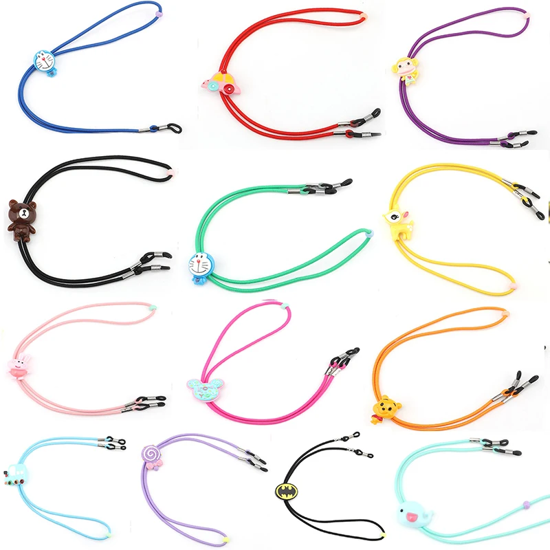 Top Trends: 13 Colors Children Cartoon Nylon Reading Glasses Cord Myopia Elastic Chain & Lanyards Eyeglass Holder Neck String Strap Shoppable Styles