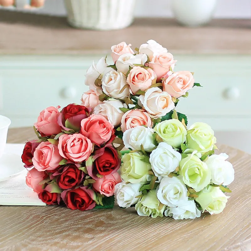12pcs/set Rose Holding Flowers Bouquet Wedding Decoration - Wedding Look