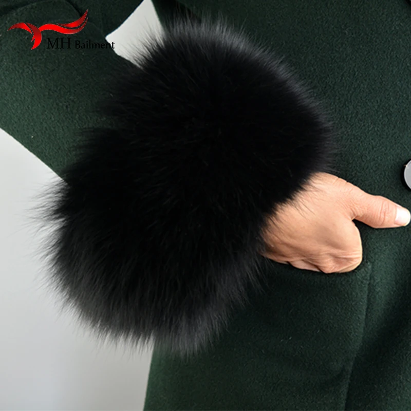 Top Trends: Fox Fur Cuffs 2019 Genuine Fox Fur Cuff Arm Warmer Lady Bracelet Real Fur Wristband Glove S9 Shoppable Styles