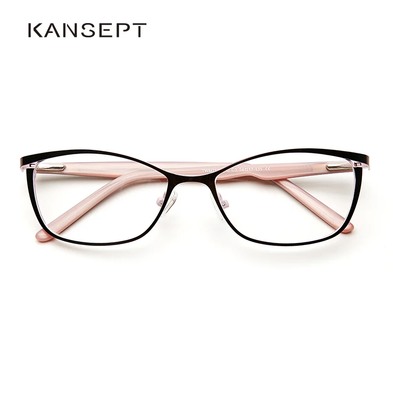 Top Trends: Metal Glasses Frame Women Brand Designer Female Vintage Cat Eye Prescription Eyeglasses Pink Full Myopia Optical Frames Eye Shoppable Styles