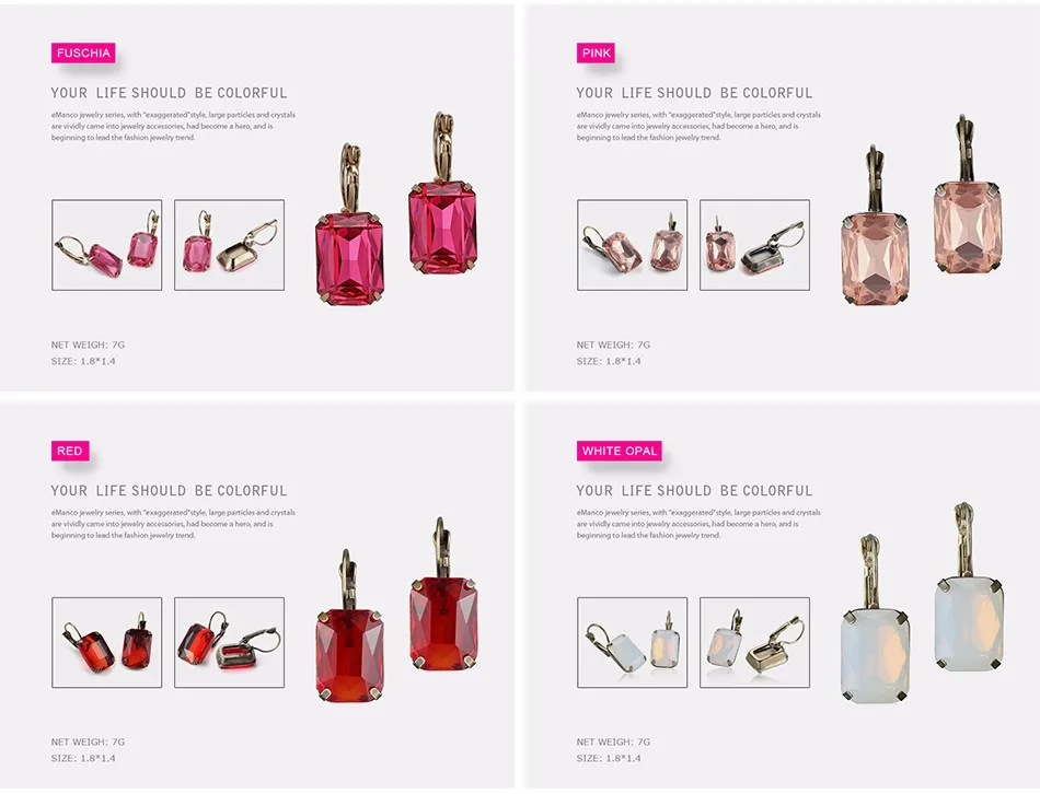 Suures värvivalikus minimalistlike kõrvarõngaid | kujundav pilt e-kaubamaja pildikogust