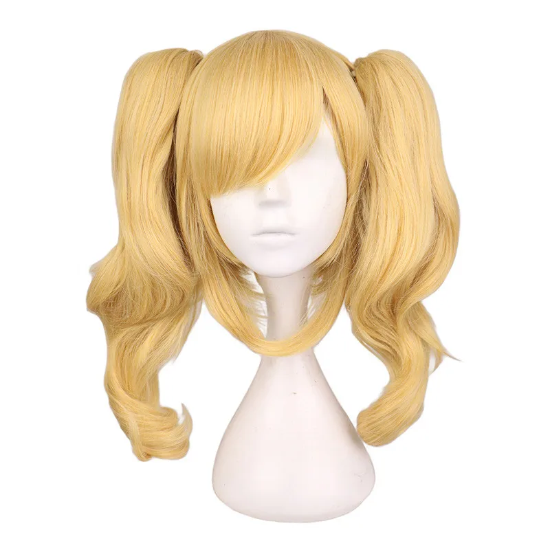 Top Trends: QQXCAIW Long Wavy Cosplay Mixed Blonde Wig With 2 Ponytails Synthetic Hair Wigs Shoppable Styles