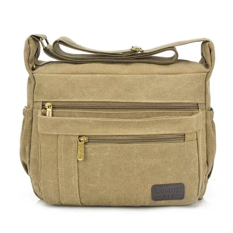 Top Trends: Hot Classic MAN's Shoulder Bag, Men's Vintage Canvas School Military Travel Handbags Messenger Bag Bolsas Sac A Main High Quality Shoppable Styles