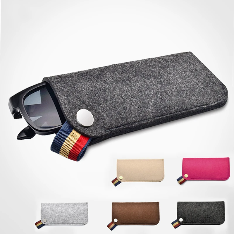 Top Trends: New Felt Sunglasses Case Colorful Eyeglasses Box Soft Lunettes Frame Glasses Case Elastic Band Glasses Accessoires Shoppable Styles