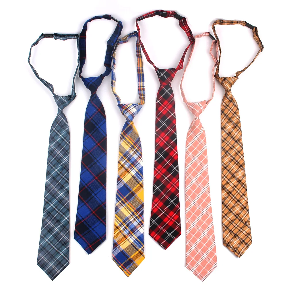 Top Trends: Fashion Men Women Neck Tie Cotton Boys Girls Ties Slim Plaid Necktie For Gifts Casual Novelty Rubber Tie Adjustable Neckties Shoppable Styles