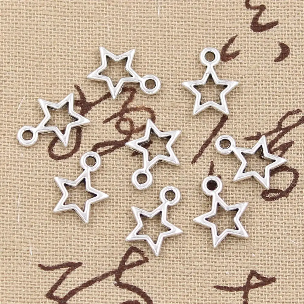 Top Trends: 50pcs Charms Star Pentagram 13x10mm Handmade Pendant Making Fit, Vintage TibetanBronze, DIY For Bracelet Necklace Shoppable Styles