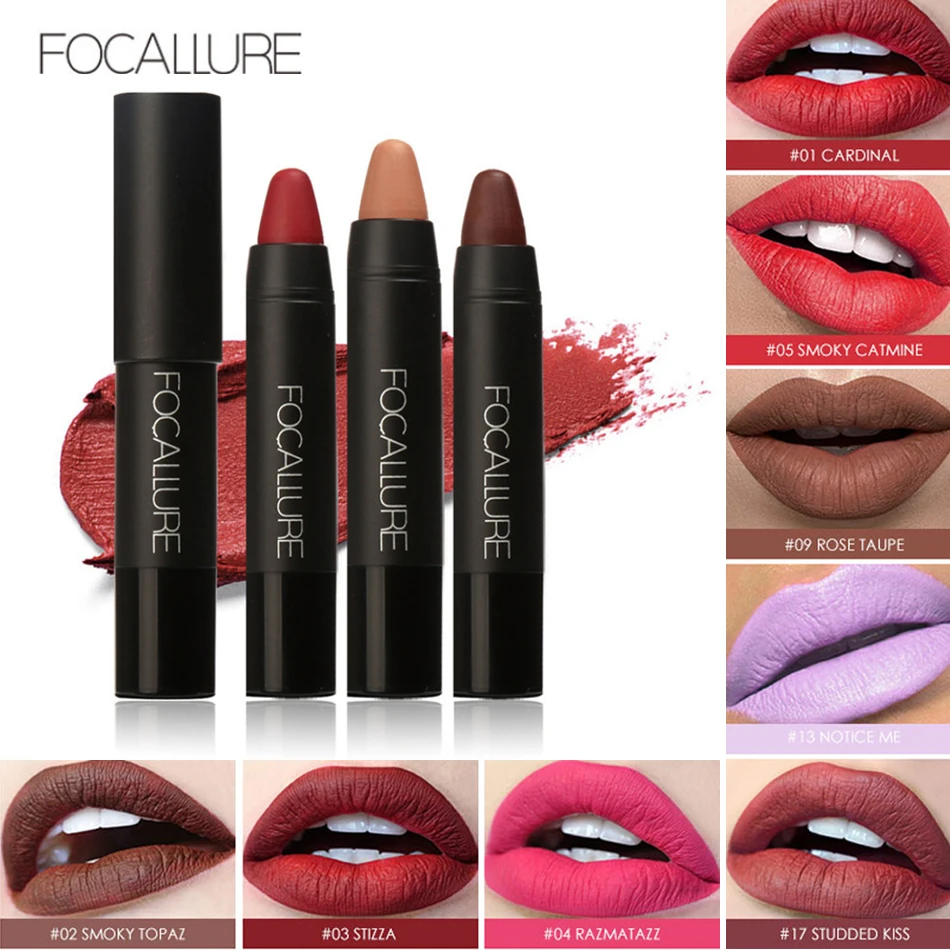 Top Trends: FOCALLURE Brand 19 Colors Matte Lipstick Waterproof Long Lasting Cosmetic Easy To Wear Lip Stick Matte Lip Batom Shoppable Styles