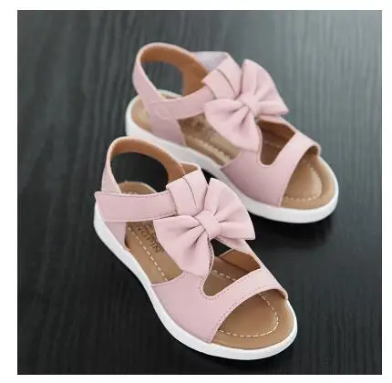 Top Trends: Summer New Summer Children Sandals For Girls Genuine Leather Princess Shoes Kids Beach Sandals Baby Toddler Shoes White Shoppable Styles