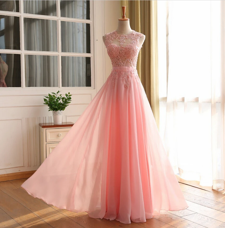 Top Trends: Real Image Long Bridesmaid Dresses 2018 New Arrival Party Dress Elegant Evening Formal Dresses Chiffon Prom Dresses Plus Size Shoppable Styles