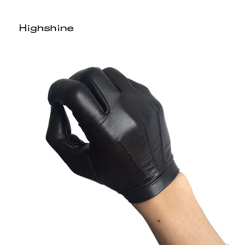 Top Trends: Men&#039;s Unlined Luxury Leather Gloves Wrist Button One Whole Piece Of Goat Leather Winter Warm Driving Touch Screen Fit Gloves Shoppable Styles