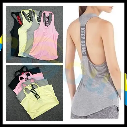 Top Trends: Summer Women Gym Sports Vest Sleeveless Shirt Fitness Running Clothes Sexy Tank Tops Workout Yoga Singlets Quick Dry Tunics Shoppable Styles