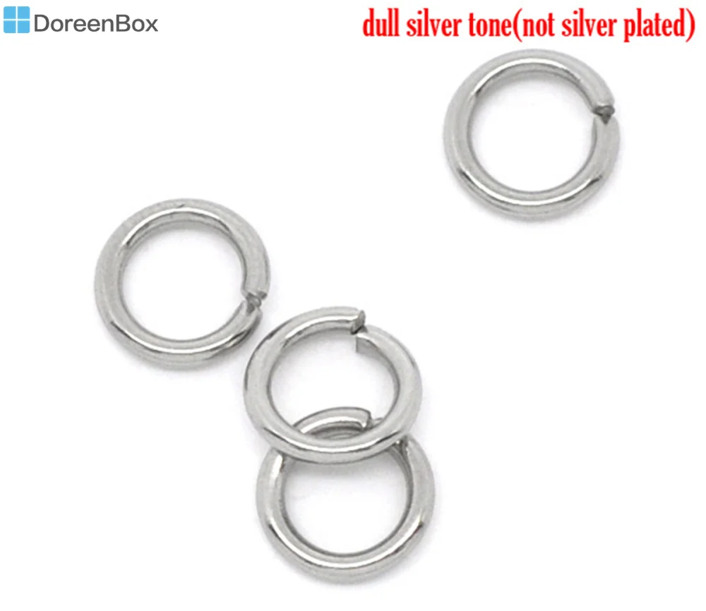 Top Trends: Doreen Box Lovely 500 PCs Stainless Steel Open Jump Rings 4mm 5mm 6mm 7mm 8mm Dia. Jump Rings Findings For DIY Jewelry Making Shoppable Styles