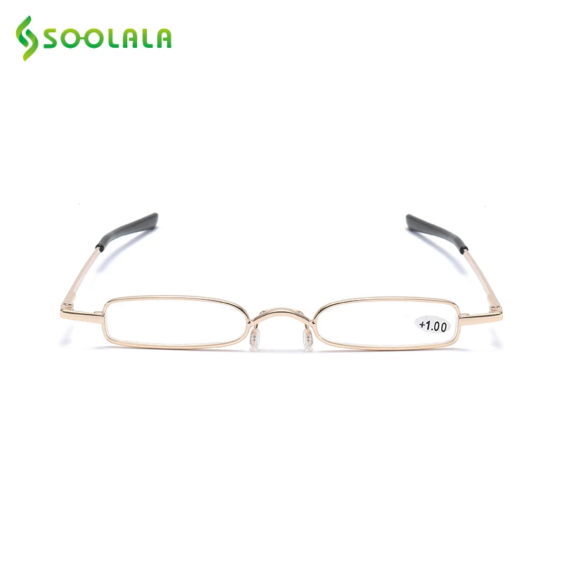 Top Trends: SOOLALA Mini Folding Reading Glasses W / Pen Clip Case Presbyopic Glasses Golden Magnifier Eyewear Small Reading Glasses Foldable Shoppable Styles - Image 5