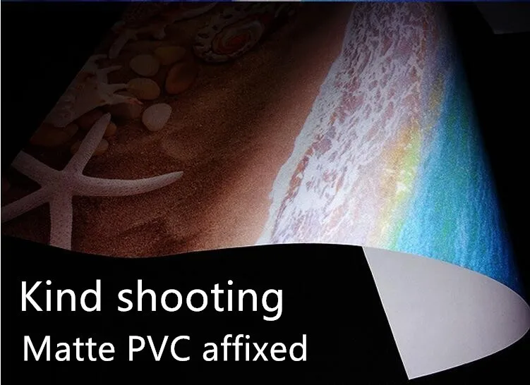 3D efektiga tapeet, millel on rannateemaline muster ja mati viimistlusega PVC materjal