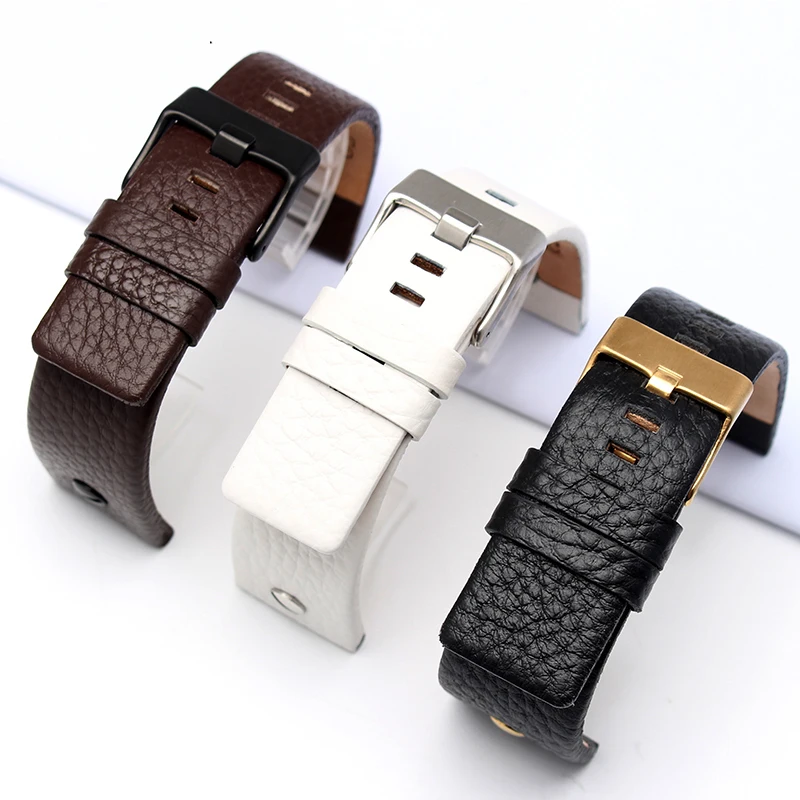 Top Trends: New Fashion Leather Watchband With Rivet Watch Strap Belt Bracelet For Diesel DZ7313 DZ7333 7322 7257 4318 7348 7334 Replacement Shoppable Styles - Image 2