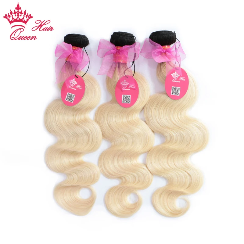 Top Trends: Queen Hair Products Ombre Brazilian Body Wave Bundles Deal 1 / 3 / 4 / pc #1B / 613 Ombre Blonde Remy Human Hair Extensions 12-20 Inches Shoppable Styles