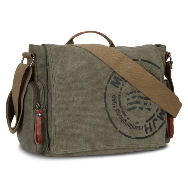 Top Trends: Men's Messenger Bags Canvas Shoulder Hand Bag Fashion Men Business Vintage Crossbody Bag Printing Travel Handbag High Quality Shoppable Styles