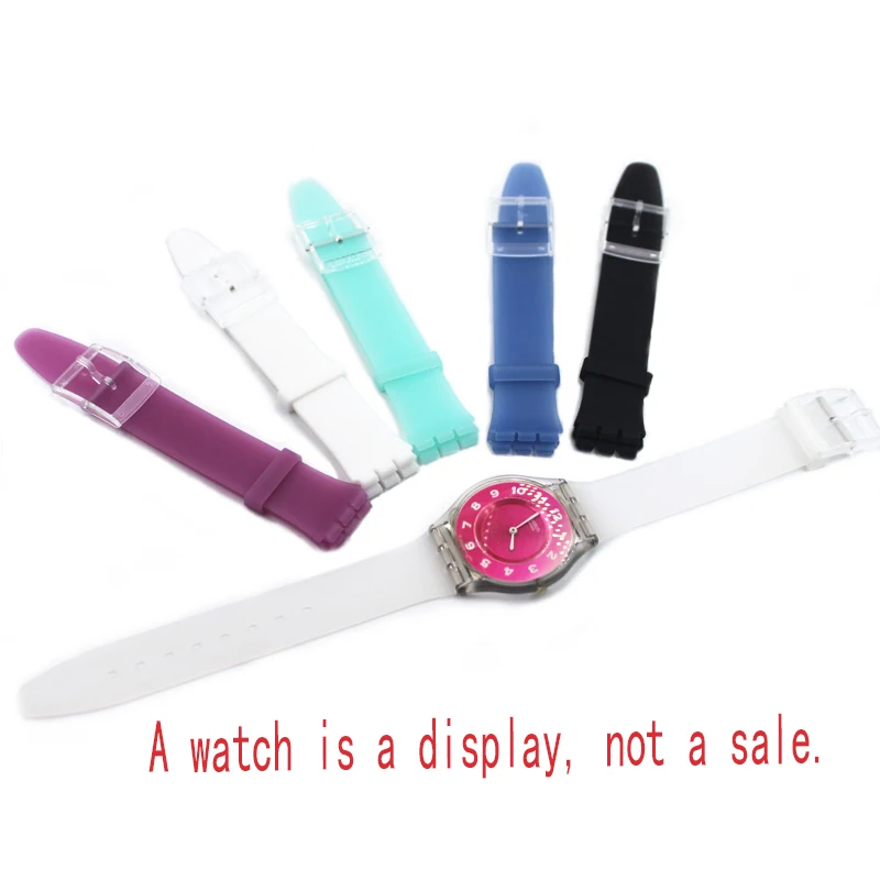 Top Trends: Watch Accessories Silicone Strap 16mm Pin Buckle For Swatch Skin Series SFK397 SFK360 SFK361 Children's Ladies Watch Band Shoppable Styles