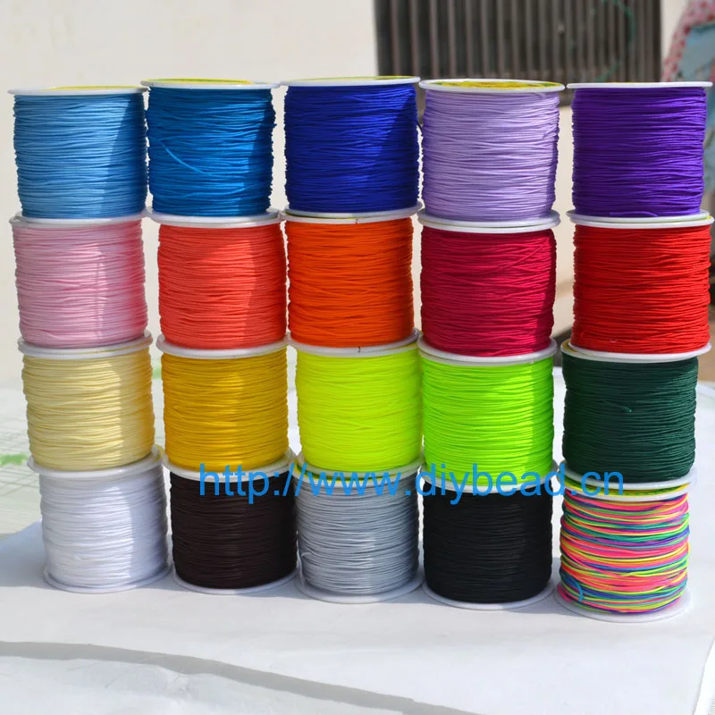 Top Trends: 20 Colors 20m DIY Nylon Cord Thread Chinese Knot Macrame Cord Bracelet Braided String DIY Tassels Making Beading String Threads Shoppable Styles