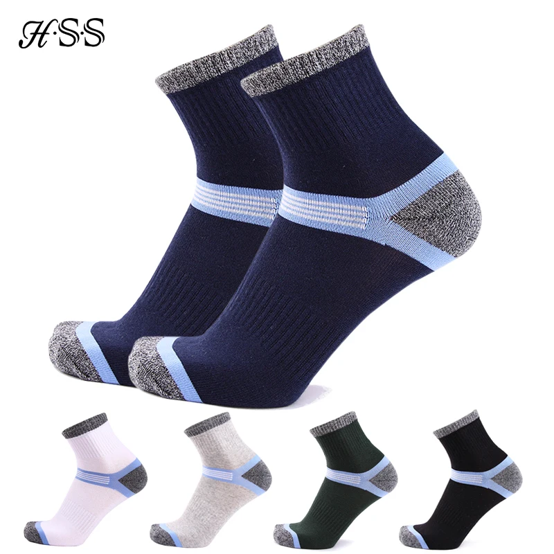 Top Trends: HSS 5Pairs / Lot Combed Cotton Men's Socks 2021 New Casual Breathable Active Socks High Quality Man Stripe Long Sock EU39-45 Shoppable Styles - Image 2