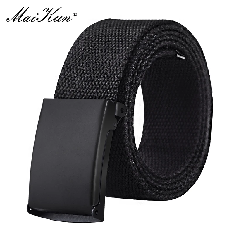 Top Trends: MaiKun Belt Canvas Men’s Belts Metal Slider Buckle Belts For Men Male Military Tactical Strap For Pants Jeans Shoppable Styles