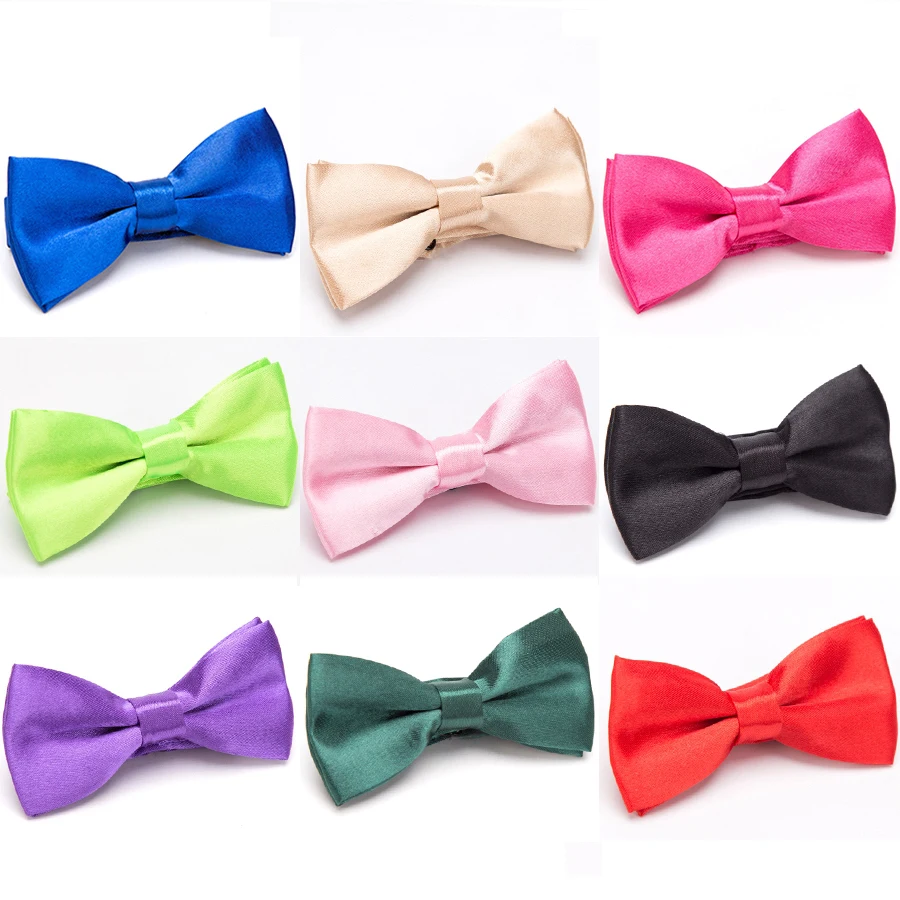 Top Trends: Children Bow Tie Classic Kid Bowtie Boys Grils Ties Baby Fashion Accessories Solid Color Green Red Black Blue Pets Cravate Shoppable Styles