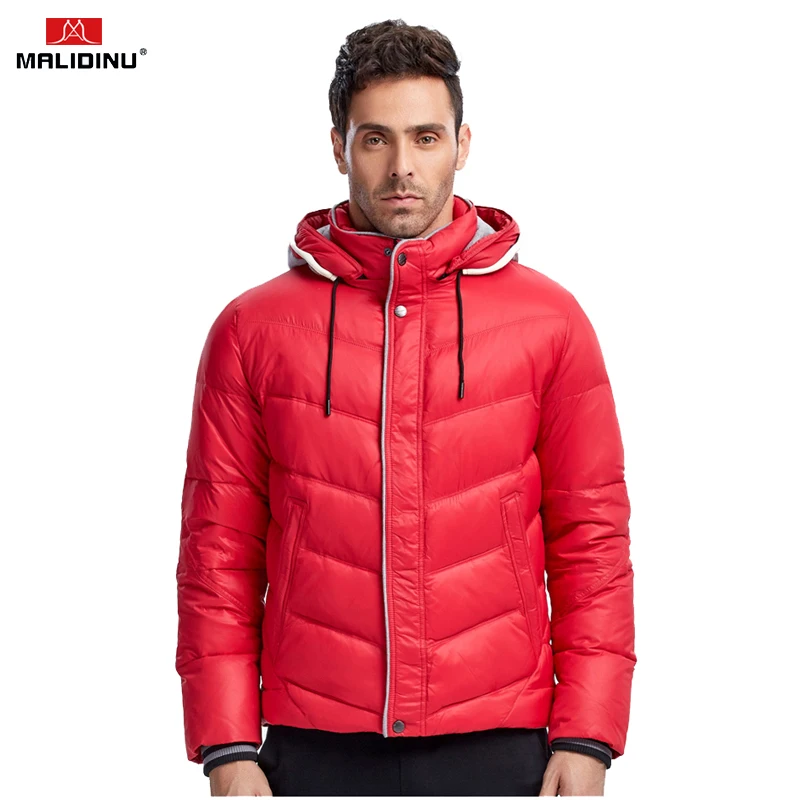 Top Trends: MALIDINU Men Down Jacket Winter Thick Down Coat High Quality Warm Mens Down Coats Hooded 70%White Duck Down Men Parka Russian Shoppable Styles - Image 4