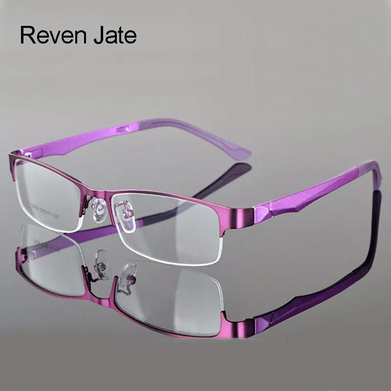 Top Trends: Reven Jate Half Rimless Eyeglasses Frame Optical Prescription Semi-Rim Glasses Frame For Women's Eyewear Female Armacao Oculos Shoppable Styles