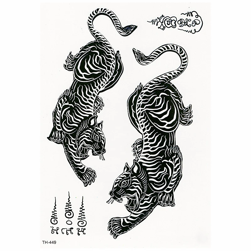 Top Trends: Waterproof Temporary Tattoo Sticker Tiger Animal Tattoo Stickers Flash Tatoo Fake Arm Tattoos For Men Boys Shoppable Styles