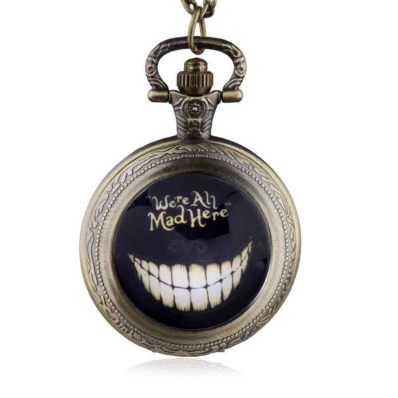 Top Trends: New Alice In Wonderland We're All Mad Here Quartz Pocket Watch Analog Pendant Necklace Mens Womens Gift Shoppable Styles