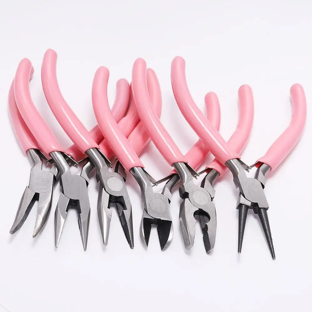 Top Trends: Pink End Cutting Wire Pliers Equipment Multifunctional Hand Tools Jewelry Pliers Fit Beadwork Repair Beading DIY Handmade Making Shoppable Styles