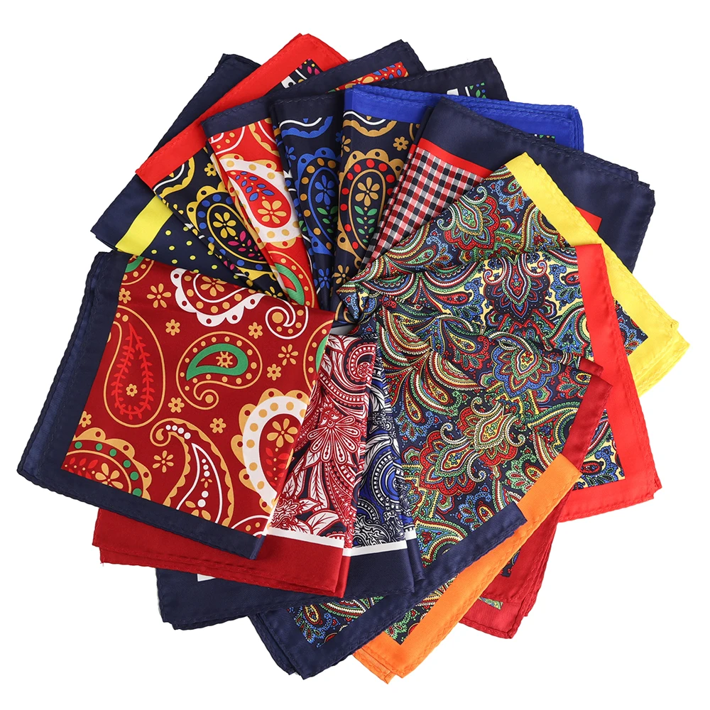 Top Trends: Tailor Smith Luxury 33X33 Cm Large Handkerchief Paisley Floral Polka Dot Pocket Squares Microfiber Screen Printing Men Hankies Shoppable Styles